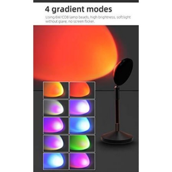 Sunset Lamp RGB Projection with Remote Control Atmosphere Lamp Backgound Deco - Picture 5 of 8